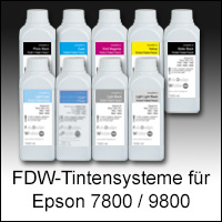 FDW Tintensysteme für Epson 7800 / 9800